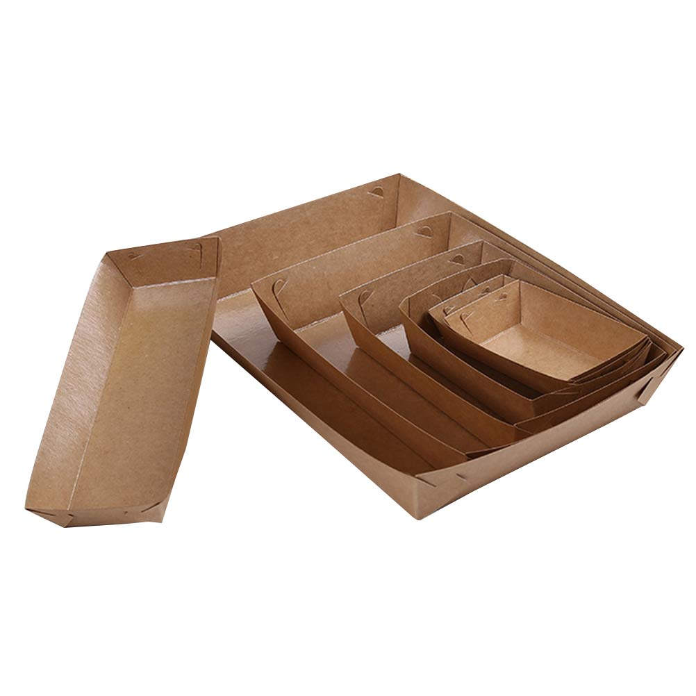 Food Packed Snacks - 30Pcs Disposable Boat Packing Box Food