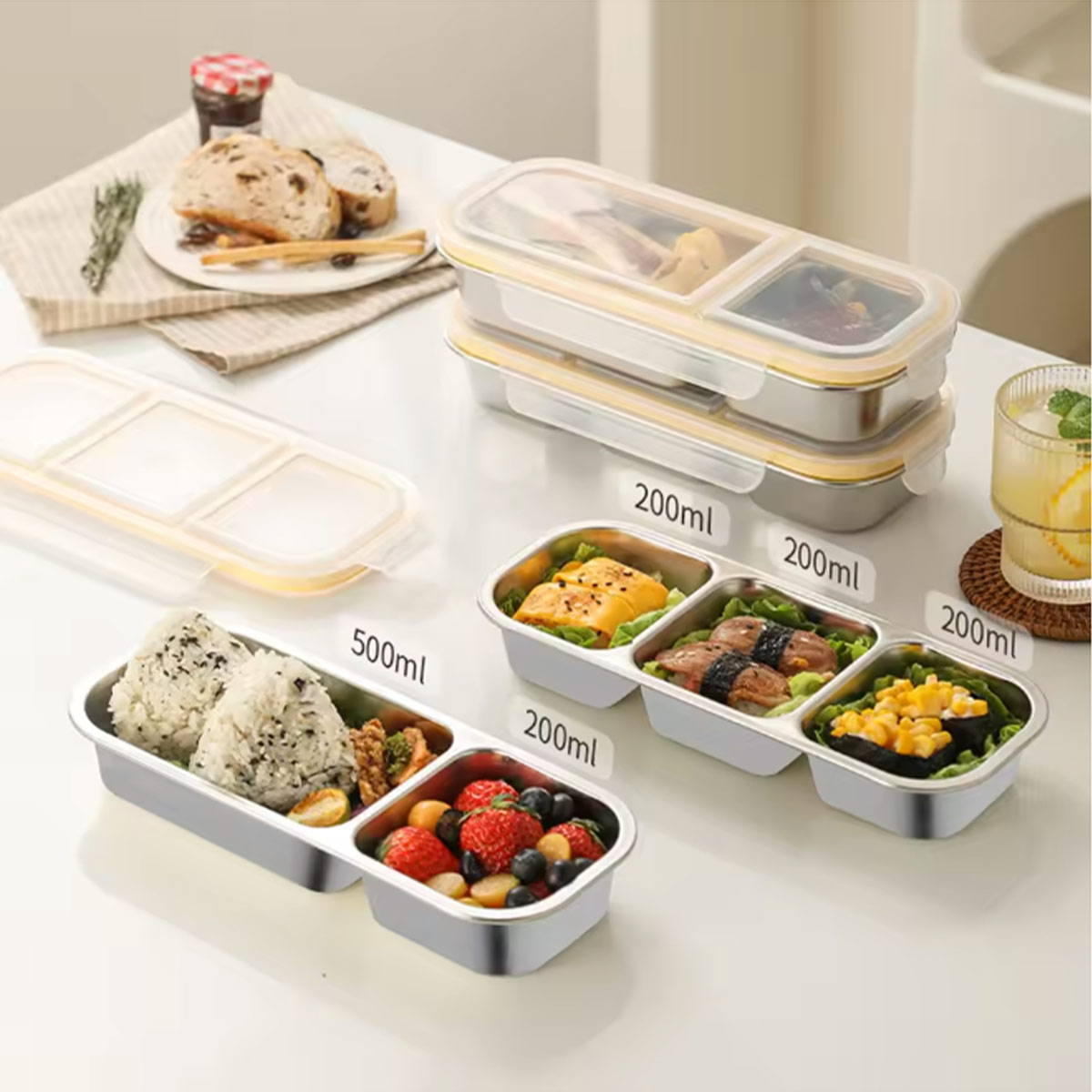 304 3-compartment stainless st - Food Snacks For Weight Loss 评论和价格