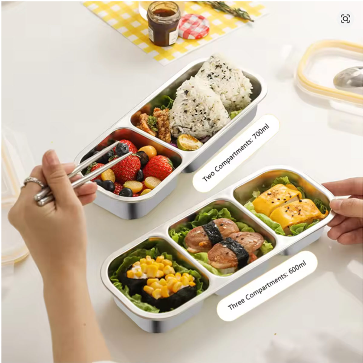 304 3-compartment stainless st - Food Snacks For Weight Loss 评论和价格