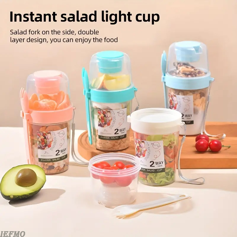 On-the-Go Salad Bowl Set with  - Food Snacks For Weight Loss 评论和价格