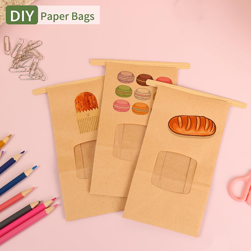 10Pcs Bakery Bags, Window Seal - Food Day Snacks 评论和价格