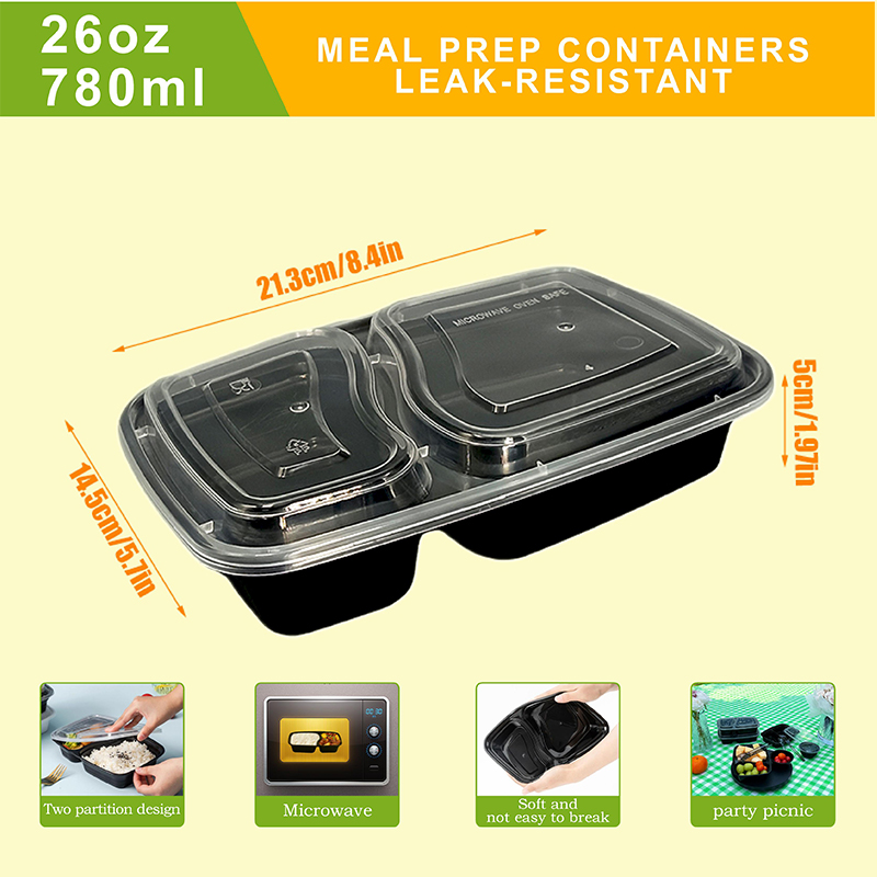 10/40 Pack 26 oz Two-Compartme - Food Packed Snacks 评论和价格