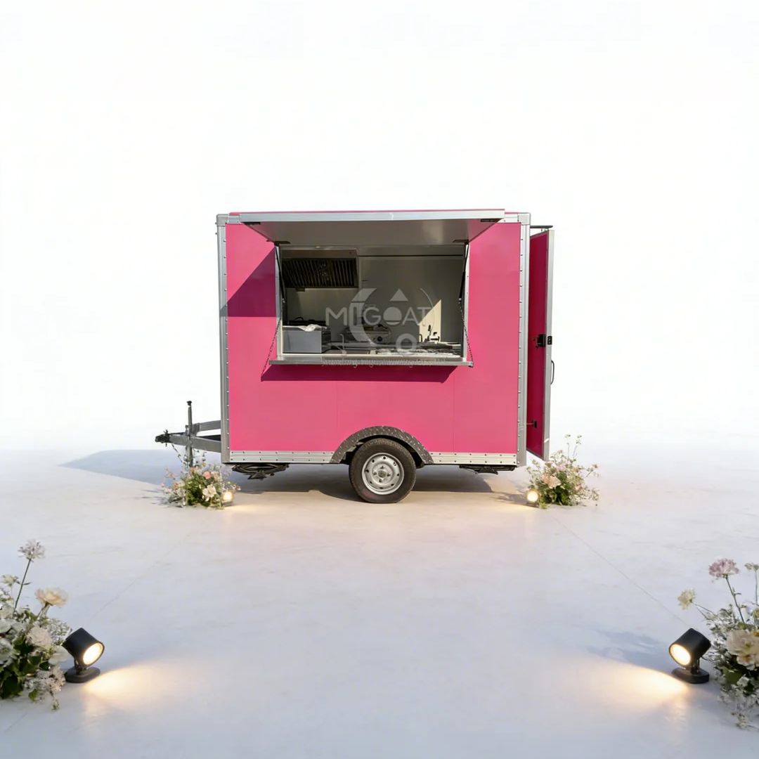 Trendy Pink Mobile Food Truck  - Food E Snacks 评论和价格