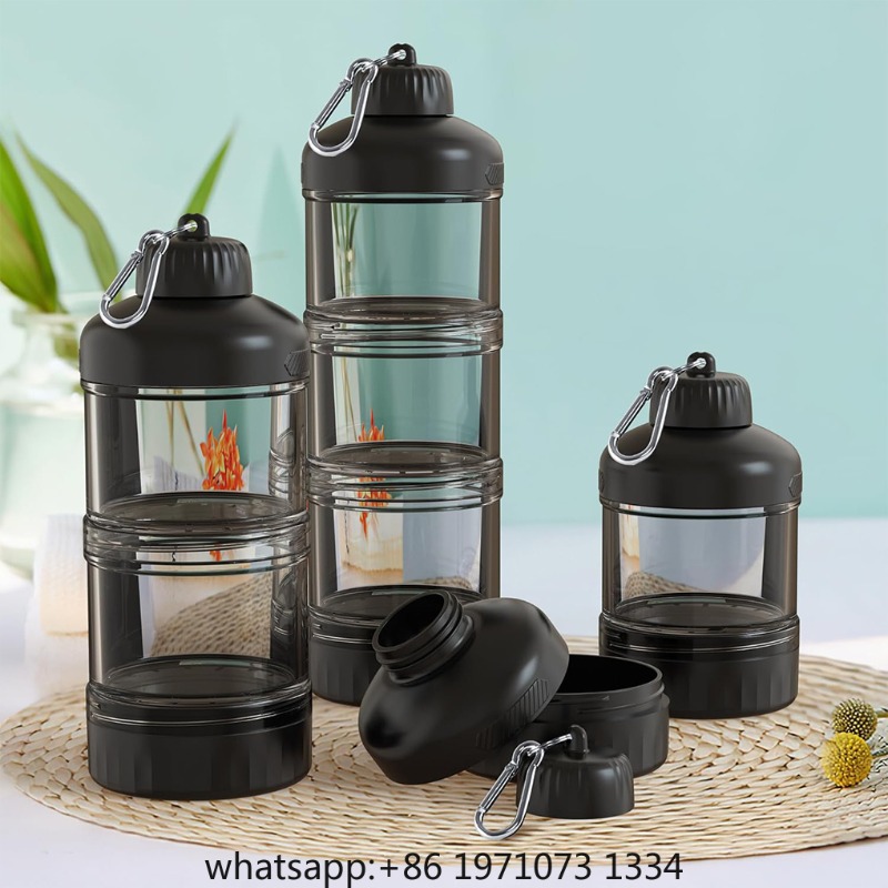 Portable 3-Layer Powder Dispen - Food Protein Snacks 评论和价格