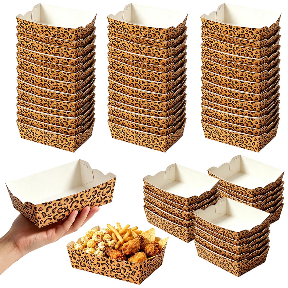 12-100pcs Leopard Print Dispos - Food Day Snacks 评论和价格