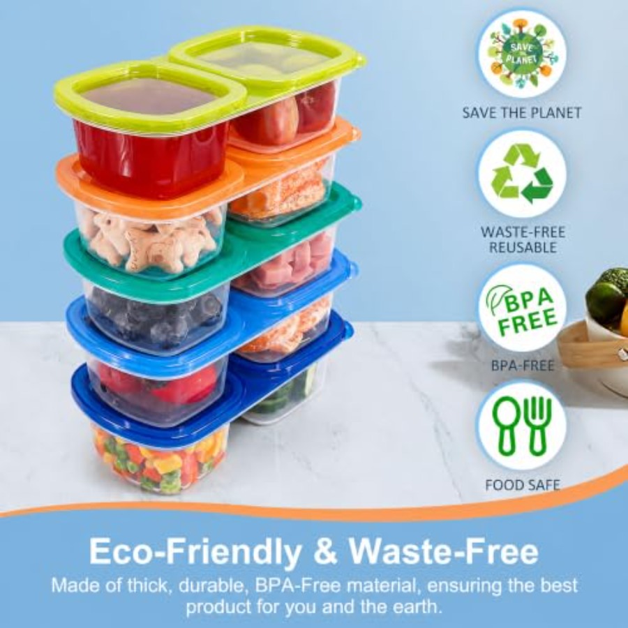 5-Pack Reusable Snack Containe - Food Packed Snacks 评论和价格