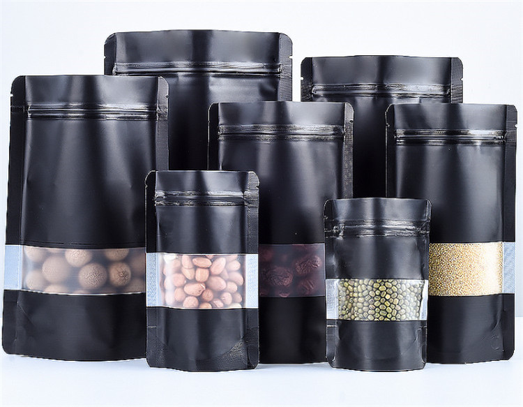 100PCS Stand-up Matte Black Al - Food Day Snacks 评论和价格