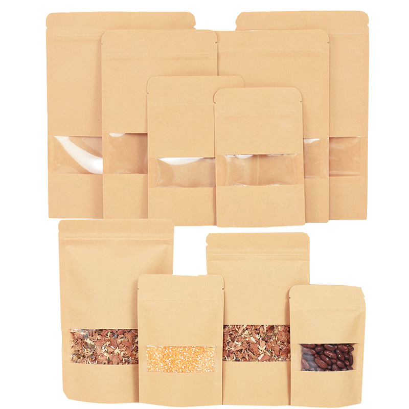 20/50pcs Kraft Paper Zip Lock  - Food Day Snacks 评论和价格