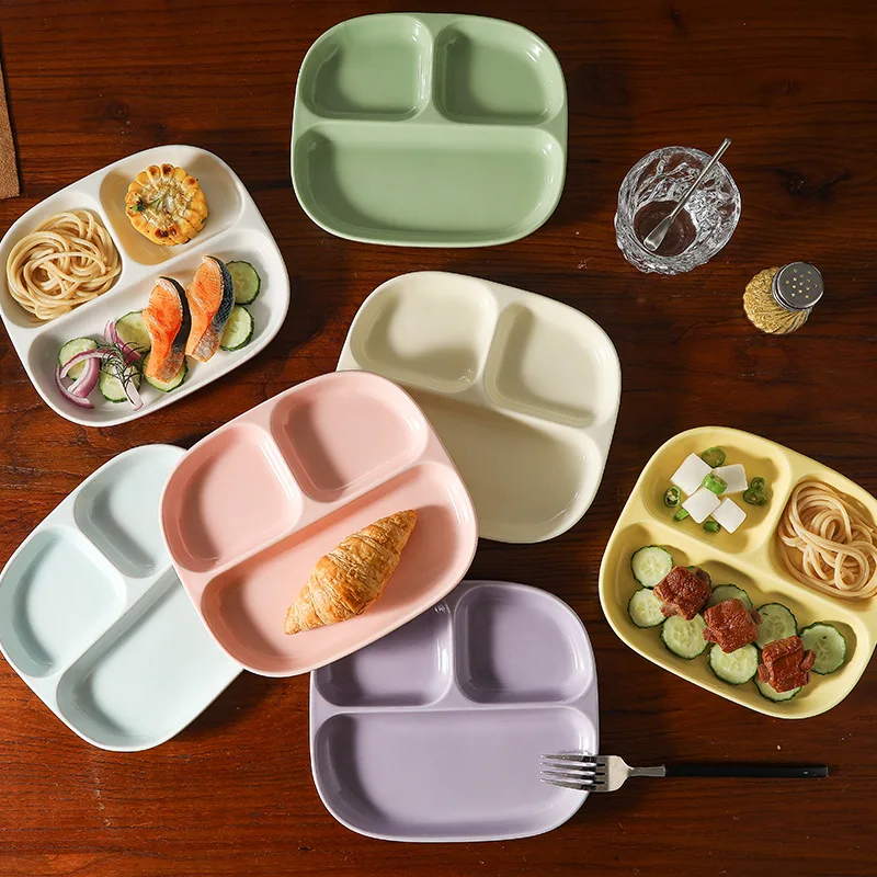 Triple Grid Ceramic Breakfast  - Food Snacks For Weight Loss 评论和价格