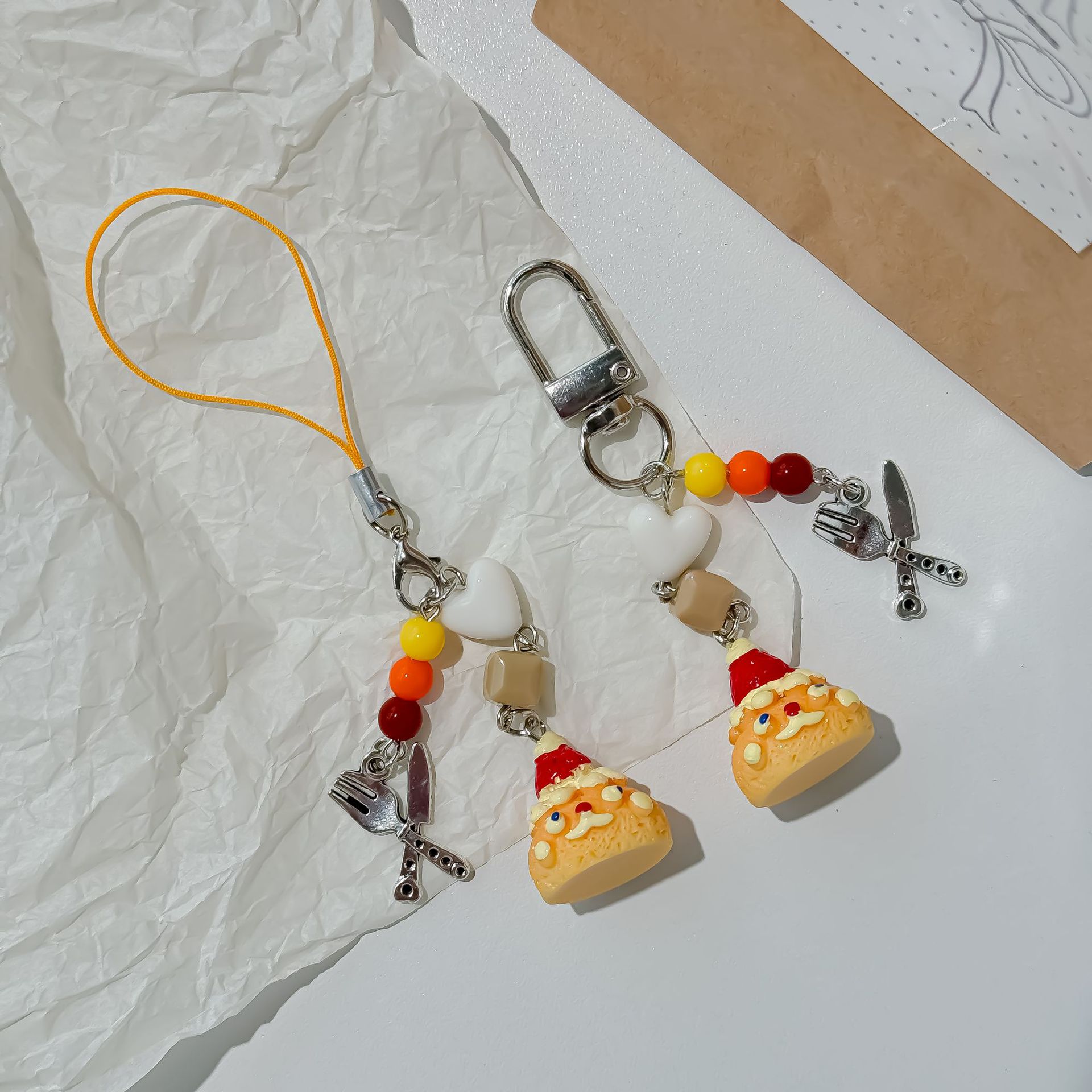 New Cute Cream Puff Bag Pendan - Food Zinc 评论和价格