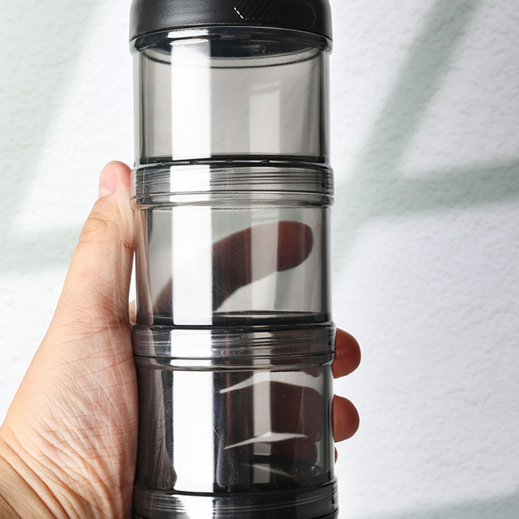 Portable 3-Layer Powder Dispen - Food Protein Snacks 评论和价格