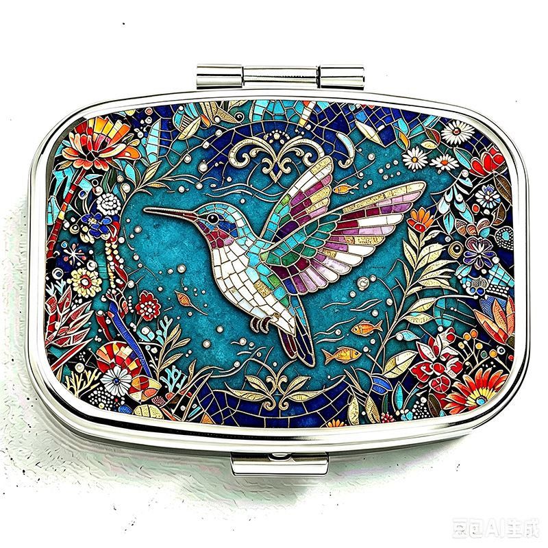 1pc Hummingbird & Floral Desig - Food Zinc 评论和价格